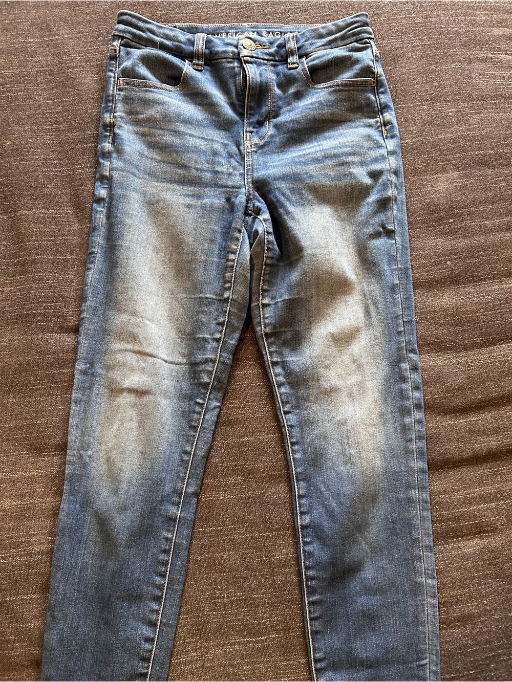 American Eagle Outfitters Women’s High-Rise Faded Blue Jeans